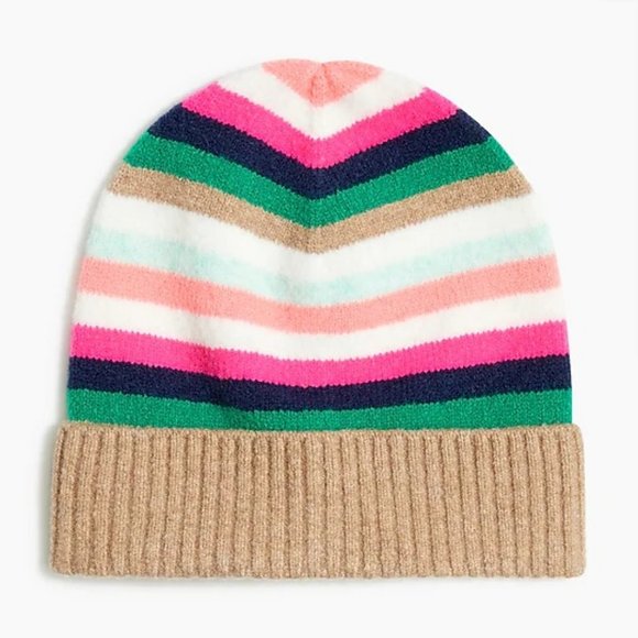 J. Crew Factory Accessories - J. Crew Factory - Striped extra soft beanie hat